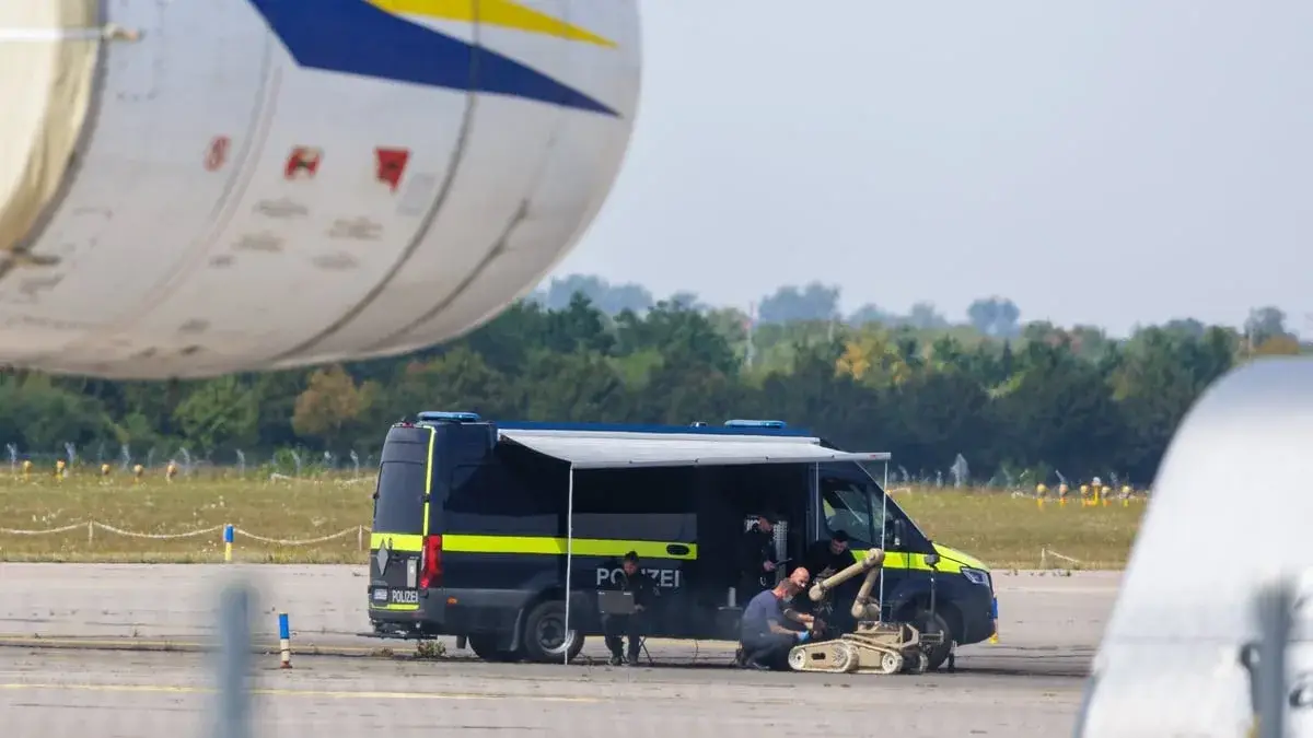 Explosive drone Leipzig